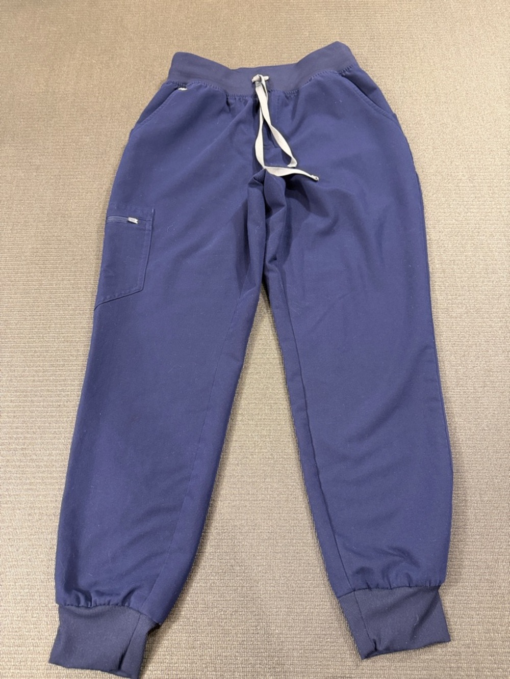 FIGS Zamora High Waisted Jogger Scrub Pants Navy Pull-On Drawstring SP Womens‎